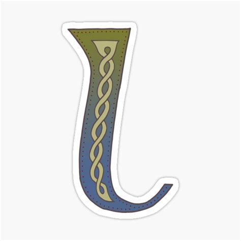 Celtic Knotwork Alphabet Letter L Sticker For Sale By Dendryad