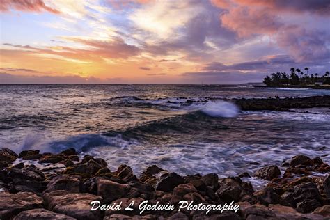 Kauai - Sunset at Poipu Beach - David L Godwin Photography