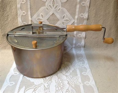 Vintage Whirley Pop Stove Top Popcorn Maker Hand Crank Popcorn Pot