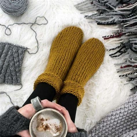 Cozy Cabin Tube Sock Knitting Pattern Brome Fields