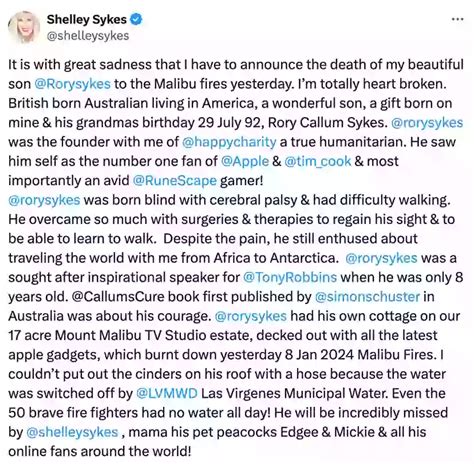 Former child star Rory Callum Sykes dies in LA wildfires following mum ...