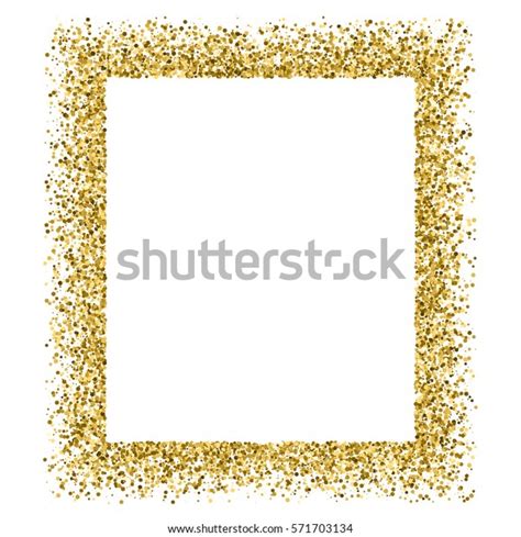 Gold Frame Glitter Texture Isolated On Stock Vector Royalty Free