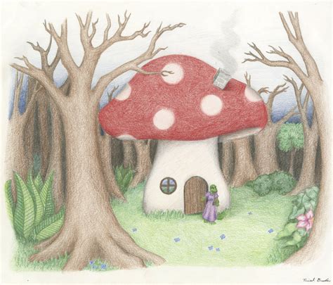 Mushroom House Drawing at GetDrawings | Free download