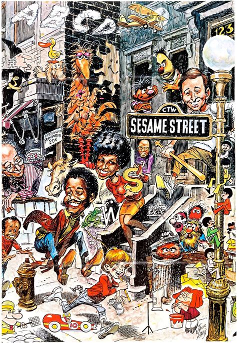 Sesame Street Illustration By Jack Davis From 1969 It Was Used For The