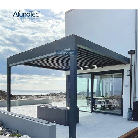 Alunotec Outdoor Waterproof Automatic Aluminum Pergola Louver Roof