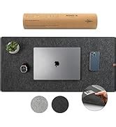 Amazon Nordik Leather Desk Mat Cable Organizer Whiskey Brown