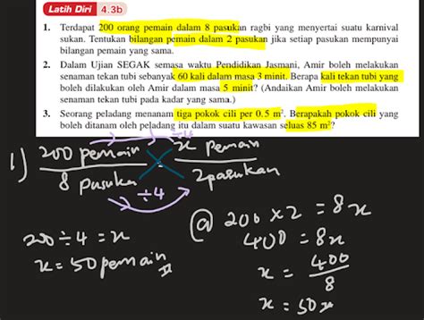 Jalan Kerja Buku Teks Matematik Tingkatan 1 T1 BAB 4 Nisbah Kadar Dan