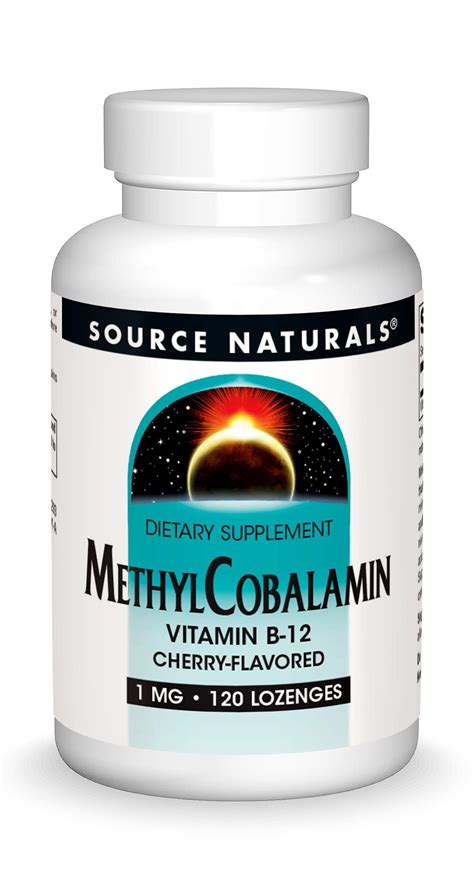 Source Naturals Methylcobalamin Vitamin B12 Cherry Flavored 1 Mg 120