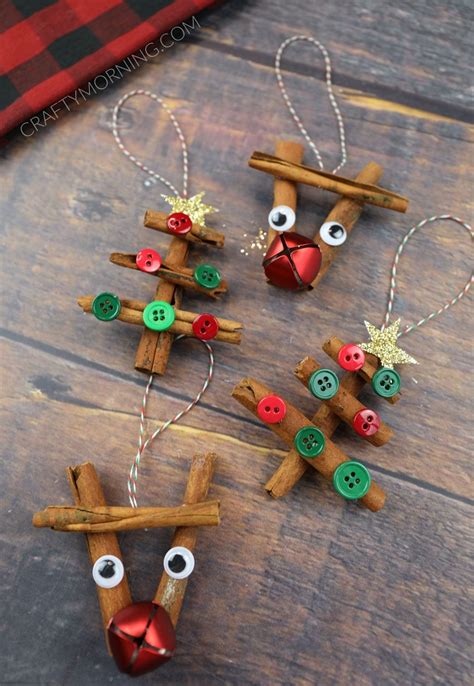 Cinnamon Stick Reindeer And Tree Ornaments Crafty Morning