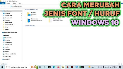 Cara Mengganti Font Di Windows 10 Tanpa Software Tambahan YouTube