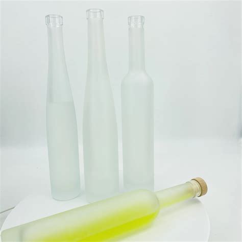 Customizable 375ml Long Neck Bottles Transparent Fruit Liquor Ice Wine