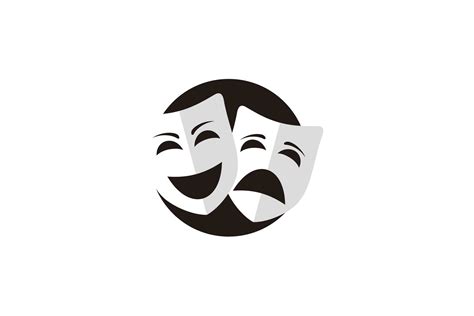 Comedy and Tragedy Theatrical Masks Logo Graphic by sore88 · Creative ...