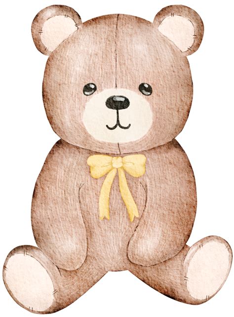 Watercolor Teddy Bear Png 449 Download