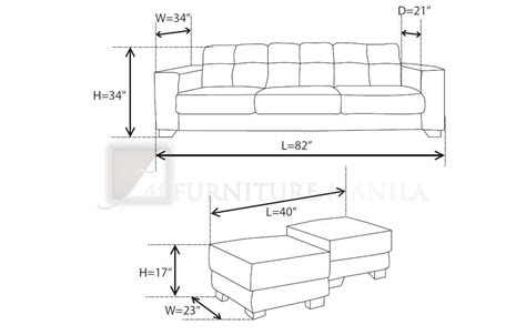 Sectional Sofa Dimensions Standard