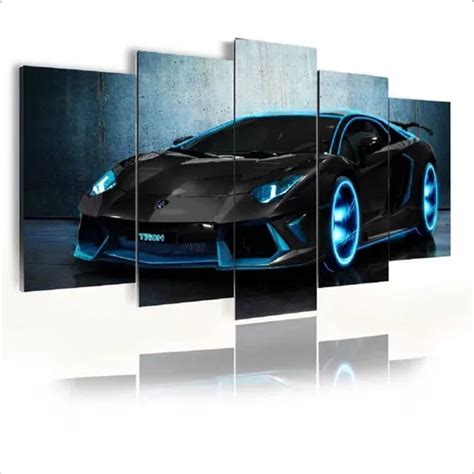 Marco De Mosaico De 5 Piezas 105 X 60 Cm Modelo Lamborghini Huracan