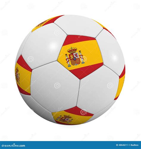 Spanish Soccer Ball stock illustration. Illustration of nation - 4864611