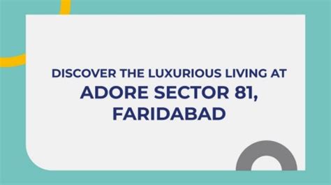 Adore Sector 81 Faridabad PDF