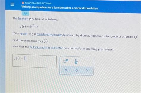 Solved Iii Ographs And Functions Writing An Equation For A Chegg