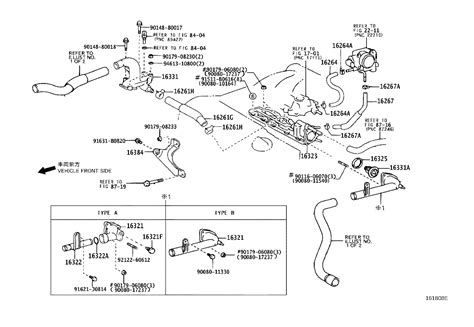 Lexus Rx Engine Coolant Hose Water By Pass Water By Pass No