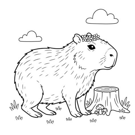 15 Láminas Para Colorear De Capibara Descarga Pdf