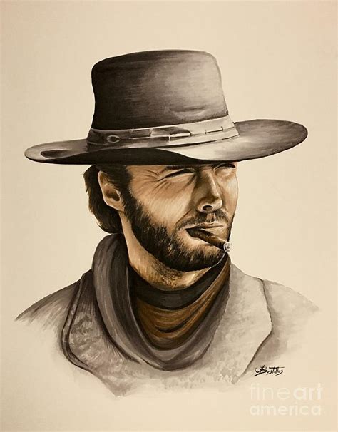 Clint Eastwood Painting By Jody Bustillos Fine Art America