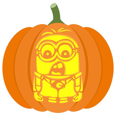 Minion Pumpkin Stencil | Free Printable Papercraft Templates