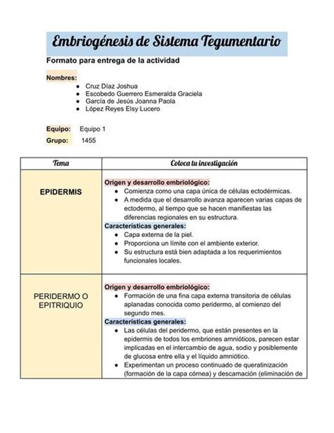 Embriog Nesis De Sistema Tegumentario Bioquimed Udocz