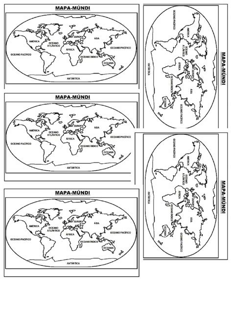 mapa mundi continentes | PDF