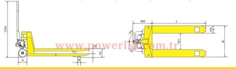 Bestl Ft Ton Cm Transpalet Powerlift Ta Ma Ve Kald Rma