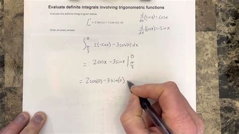 Evaluate Definite Integrals Involving Trigonometric Functions Youtube