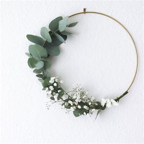 Blumenring Mit Eukalyptus Wreath With Eukalyptus Goldener Dekoring