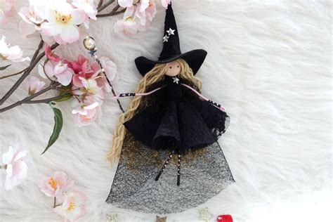 Halloween Witch Dolls, Halloween Miniatures, Pink Doll, Witch Decor ...