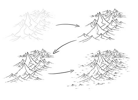 How To Draw Mountains For Beginners Step By Step Learn How To Draw A