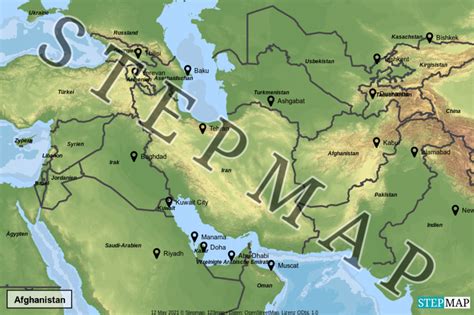 StepMap Afghanistan Lehrerin Landkarte für Afghanistan