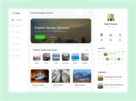 Travel Dashboard Ui Kit By Nguyen Hung On Dribbble