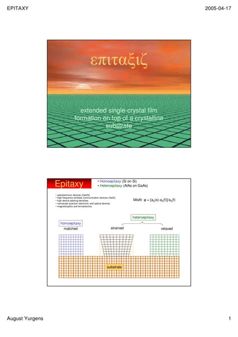 Epitaxy