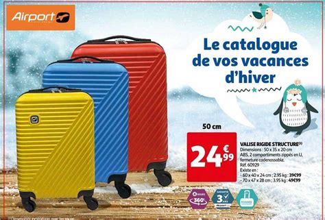 Promo Valise Rigide Structure Airport Chez Auchan ICatalogue Fr