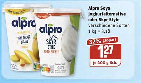 Alpro Soya Joghurtalternative Oder Skyr Style Angebot Bei Rewe Kaufpark