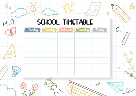 school cute  table template psd   pikbest