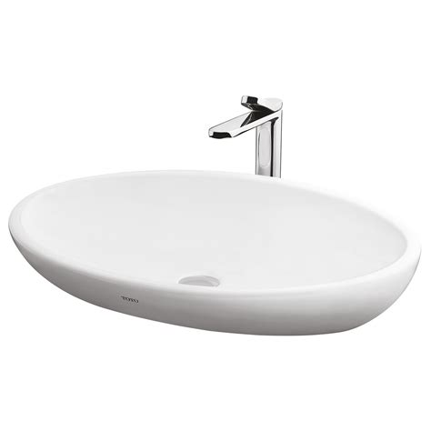 Basins Plumbing World Toto Le Muse 650mm Oval Counter Top Basin