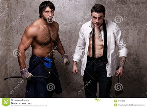 Two Men Fight Stock Photo Image Of Looking Head Look 47253518