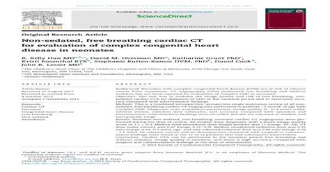 Non Sedated Free Breathing Cardiac Ct For Evaluation Of Complex