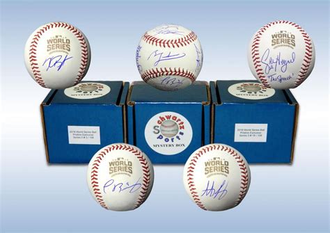 Chicago Cubs Signed Mystery Box 2016 World Series Baseball Limited To 108 Pristine Exclusive â€“ Se