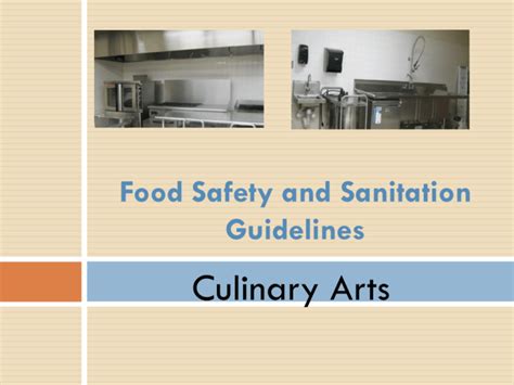 PowerPoint - Food Safety and Sanitation Guidelines