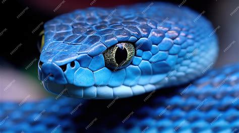 Premium AI Image | Blue viper snake