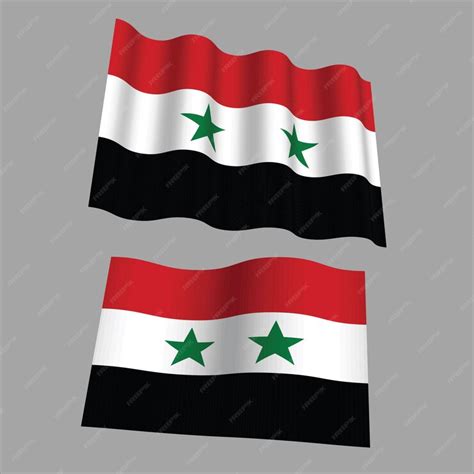 Premium Vector | Flag of syrian arab republic