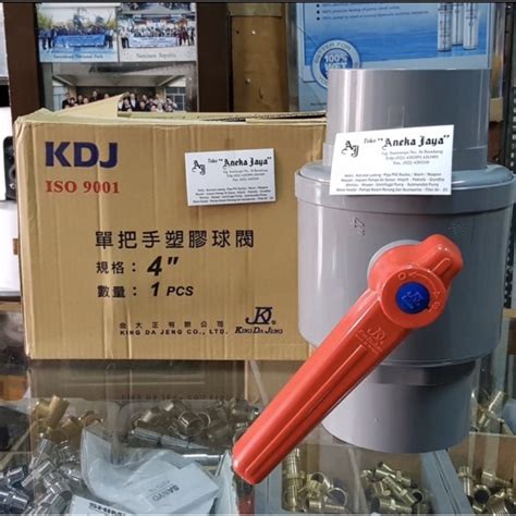 Jual BALL VALVE STOP KRAN KDJ 4 INCH PVC KING DA JENG MADE IN TAIWAN