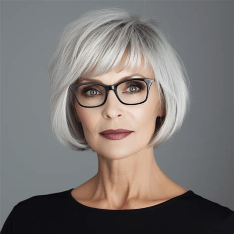 35 Elegant Hairstyles For Women Over 60 With Glasses Elegant