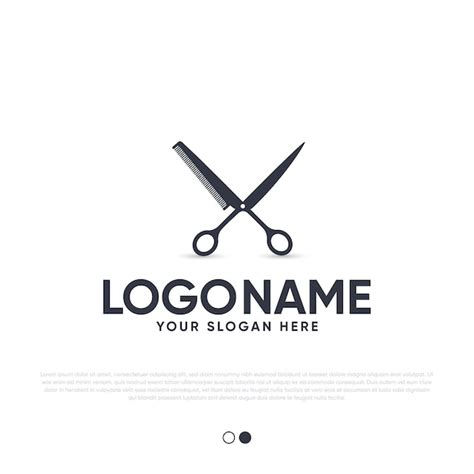 Premium Vector Scissor Comb Logo Design Premium Vector