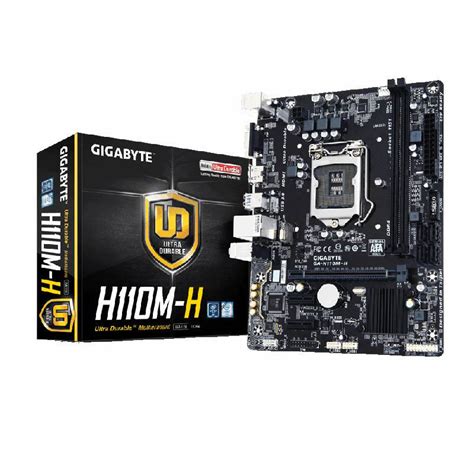 Gigabyte H110M-H DDR 4 LGA1151 Micro ATX Intel Motherboard - GA-H110M-H ...